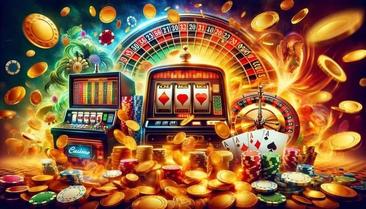 Ceme online table interface on plinko slot with dealer and player hands
